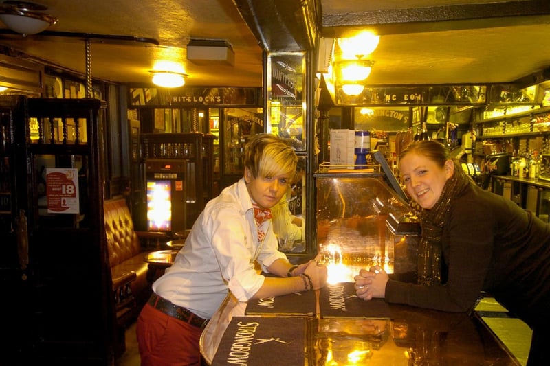 This is Charlie Hudson, landlady of Whitelocks on Briggate, pictured with Gavin Cromwell, a leading paranormal investigator in August 2007.