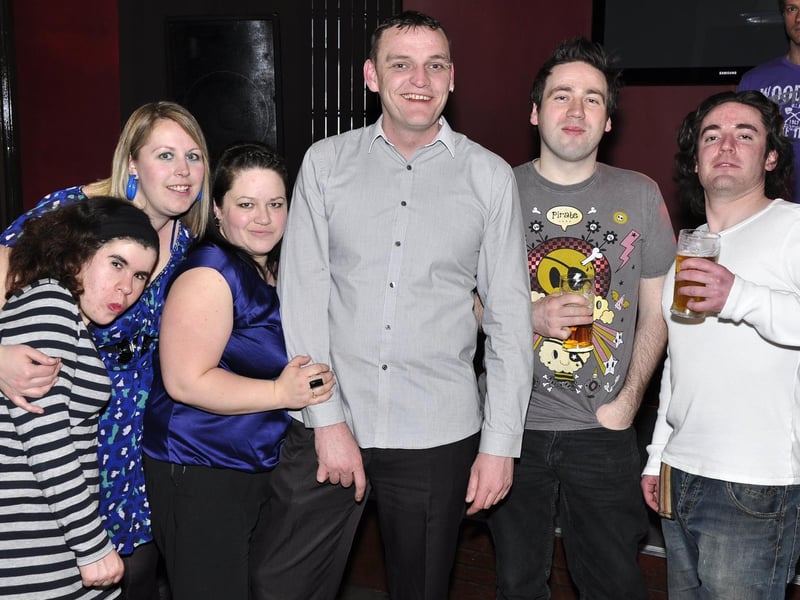 Pals celebrate Neil's birthday in the Pickwick, in 2010.