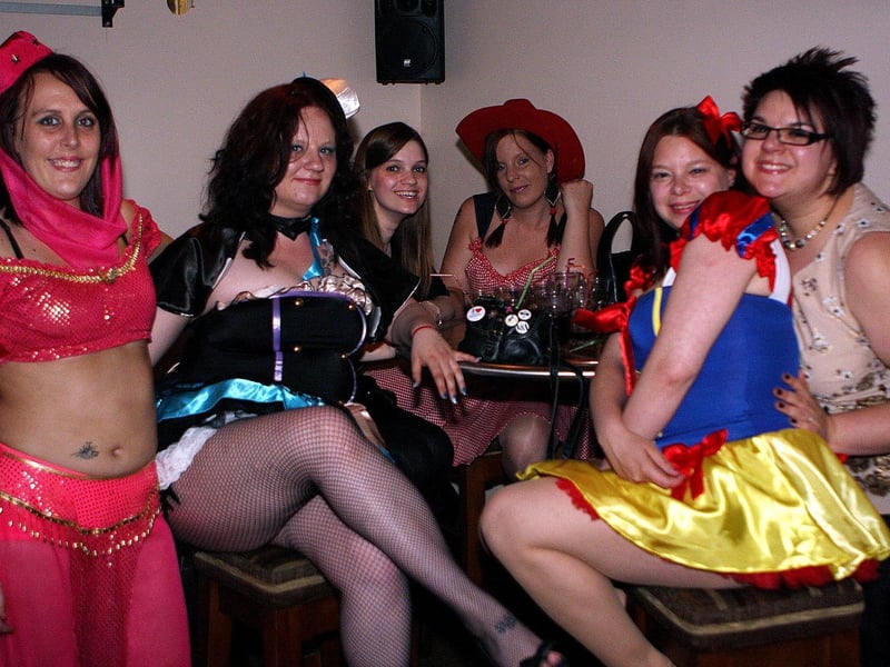 Stacey, Jayme, Emily, Lizzie, Gemma and Lisa, all of Filey, out for Gemma's Disney-themed birthday in Snowy's, in 2013.