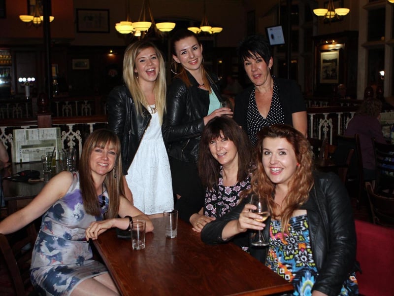 Jen, Kelly, Jaye, Carol, June and Laurie celebrating June's birthday in Lord Rosebery, in 2013.