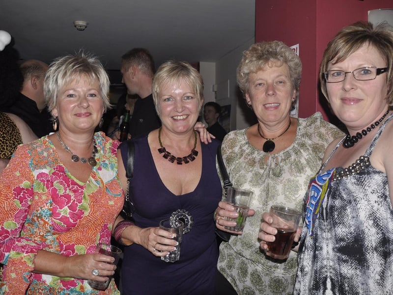 Jane, Andrea, Lesley and Tracy in The George for Tracy's birthday, in 2009.