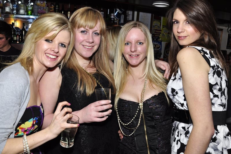 Amy, Toni, Nicola and Cara out for Amy's birthday in Driffield, in 2010.