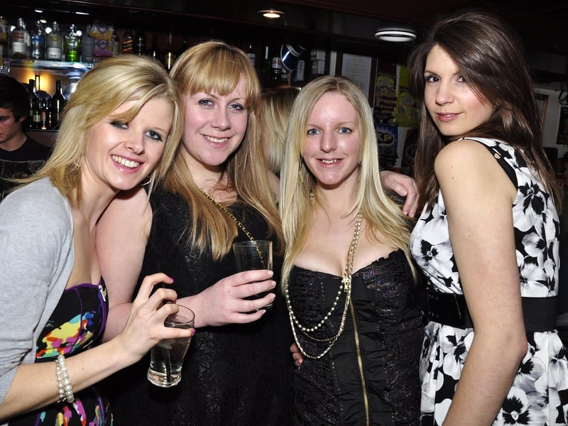 Amy, Toni, Nicola and Cara out for Amy's birthday in Driffield, in 2010.