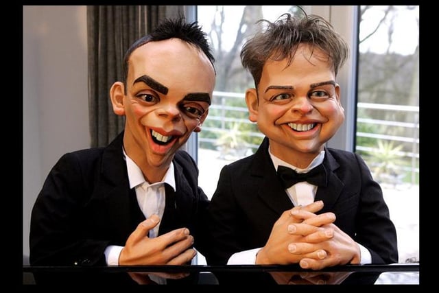 Spitting Image style puppets of Ant and Dec, which have been made by ITV to host the celebratory documentary Best Ever Spitting Image