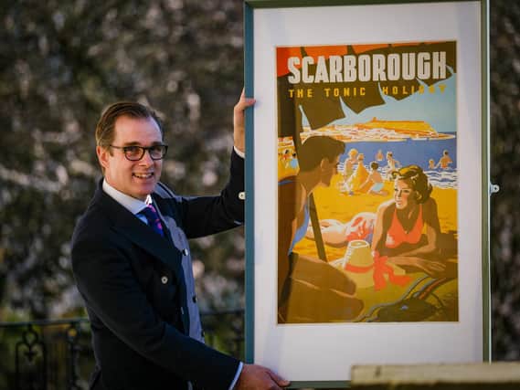 Andrew Clay with one of the classic seaside posters