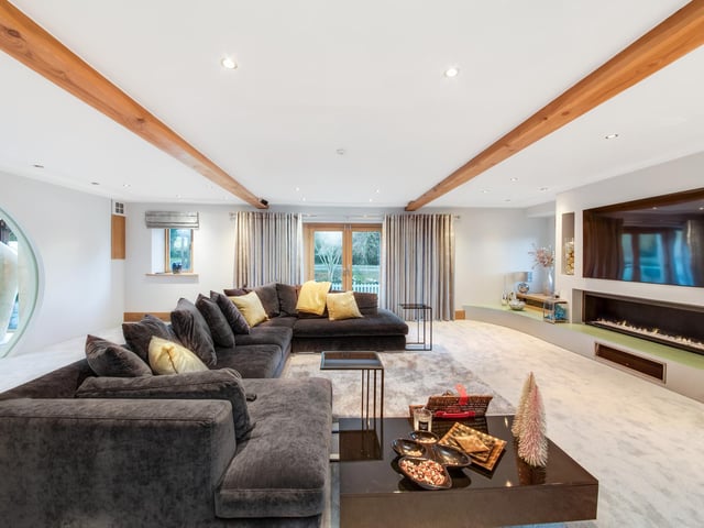 Relax in this very comfortable TV lounge.