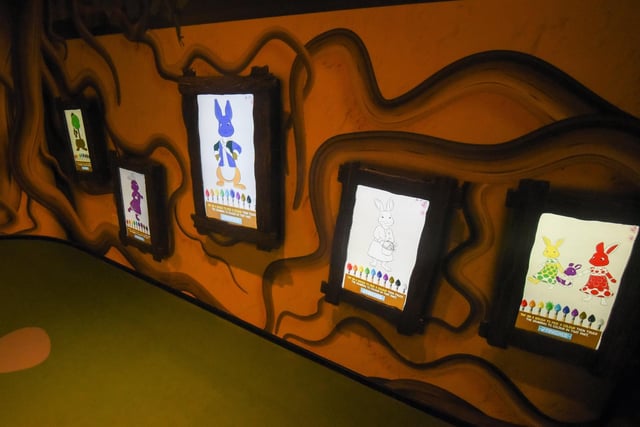 Interactive wall features.