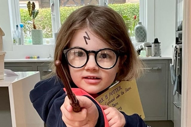 Lottie Smith (year two) of Western Primary School dressed up as Harry Potter
