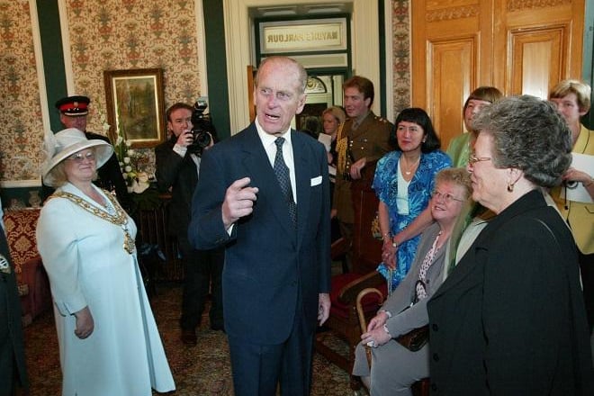 Prince Philip at Halifax Town Hall back in 2004.