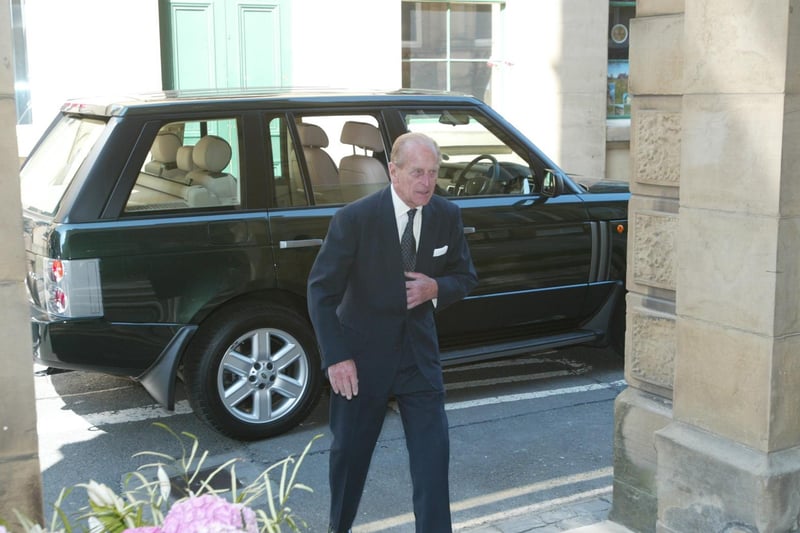Prince Philip outside Halifax Town Hall back in 2004.