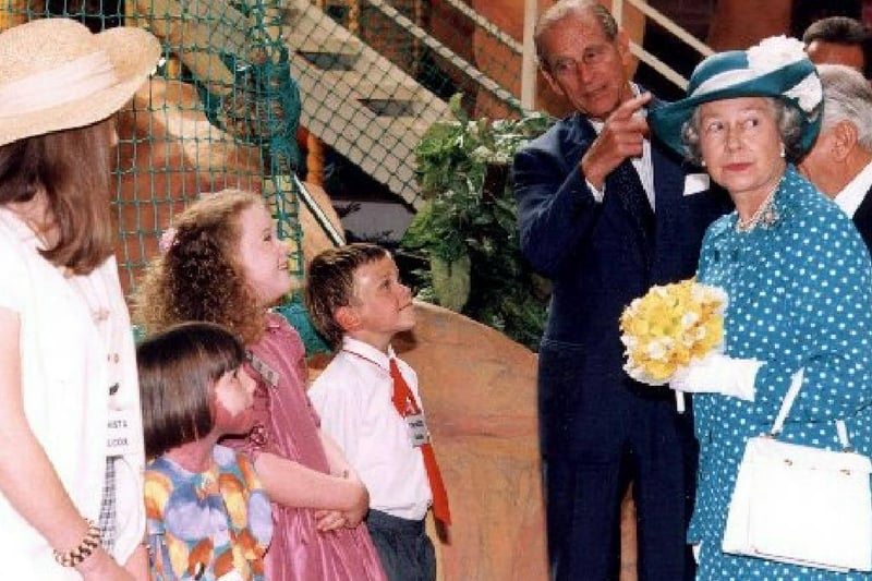 The Queen and Duke of Edinburgh visit Jungle Jims at Blackpool Tower