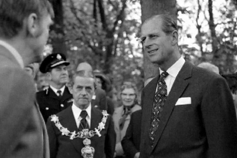 The Duke of Edinburgh opens  Witchwood woodland walk, which  runs from Skew Bridge in Ansdell to Lytham Railway Station). 
historical dated 4/5/74