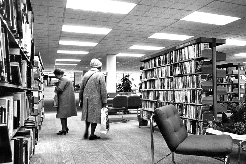 Ssssh quiet please! Inside Headingley Library which was officially opened in 1983.
