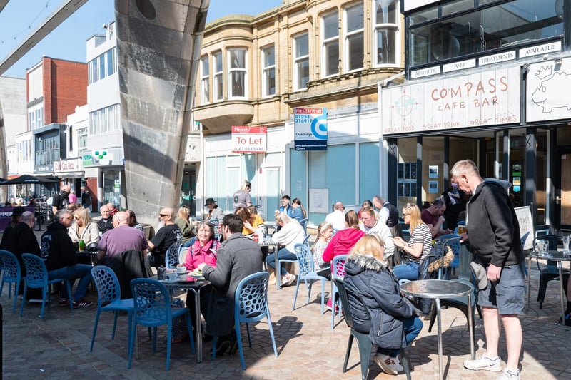 If you fancy a cheeky cocktail with you brunch you can visit The Compass Cafe Bar along Birley Street. The cafe's outdoor area is open 9am until 4pm seven days a week.