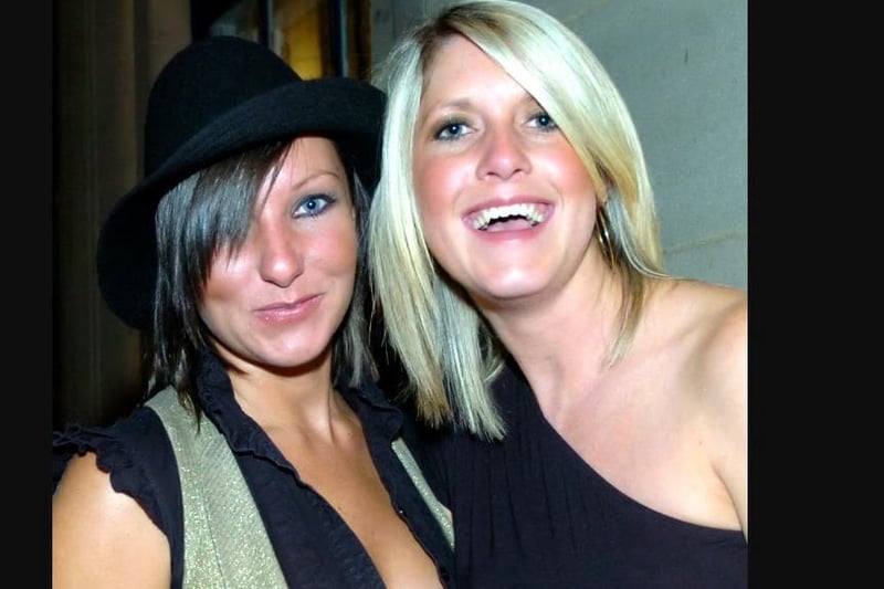 Gemma and Emma in town in 2008.