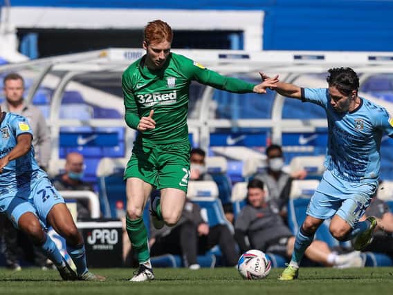 Sepp van den Berg in action in Preston North End's win against Coventry