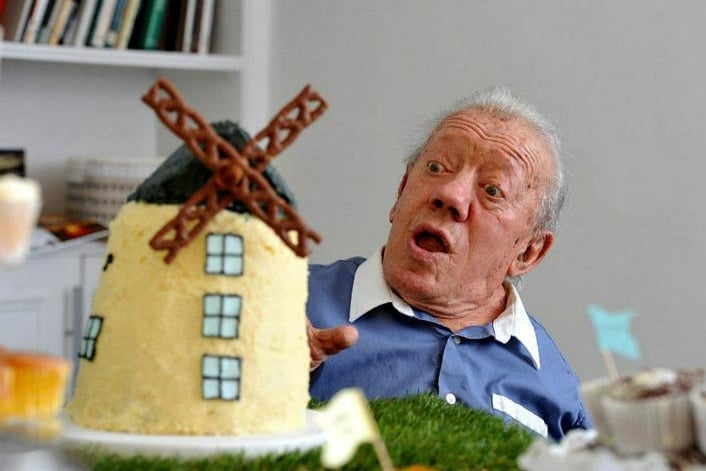 Kenny Baker judging the Great architectural Bake Off at Frank Whittle Partnership, Preston