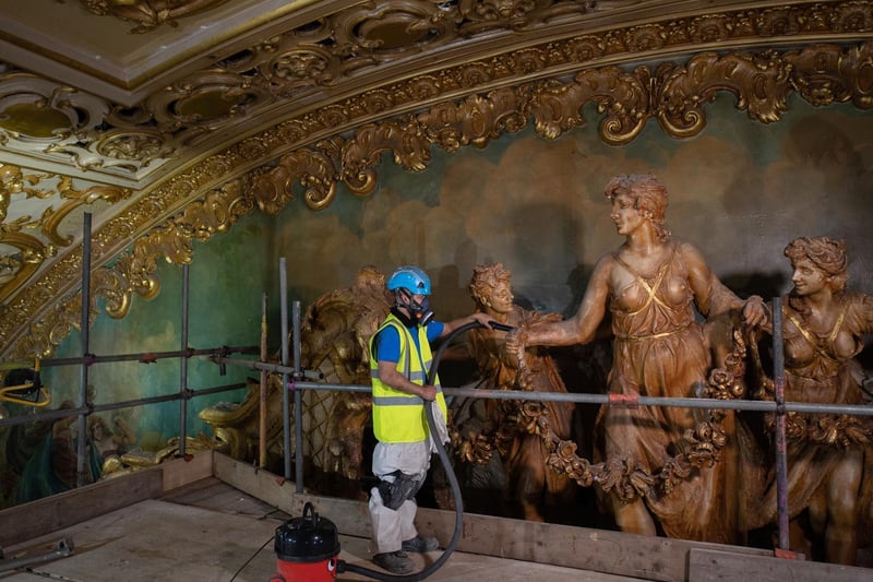 The crew also worked on a refurb at Buckingham Palace