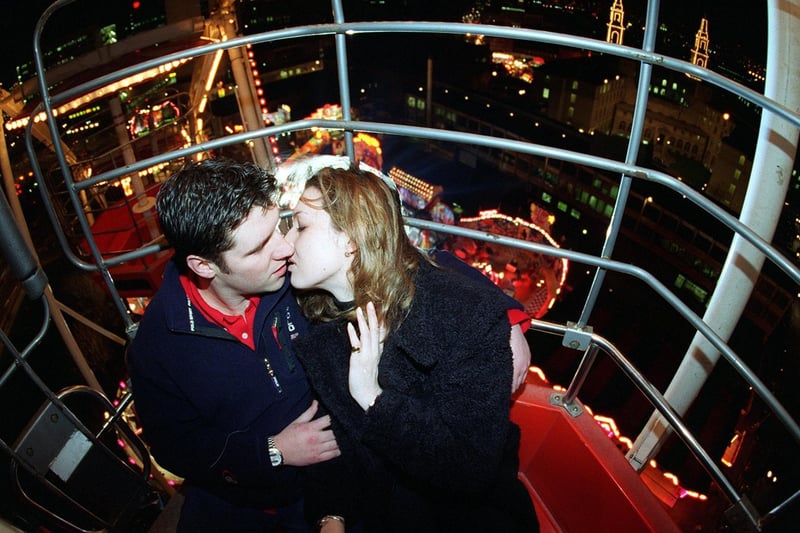 Stuart Needham proposed to his girlfriend Julie Ratford on the big wheel at the Valentines Fun Fair in February 1998.
