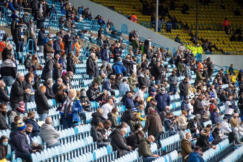 Around 8,000 Leeds supporters returned to Elland Road for the first time in 14 months.