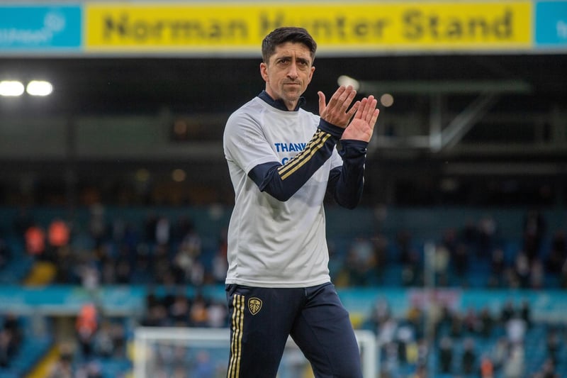 Pablo Hernandez joins his teammate in making time ahead of kick-off to say thank you to the Whites faithful.