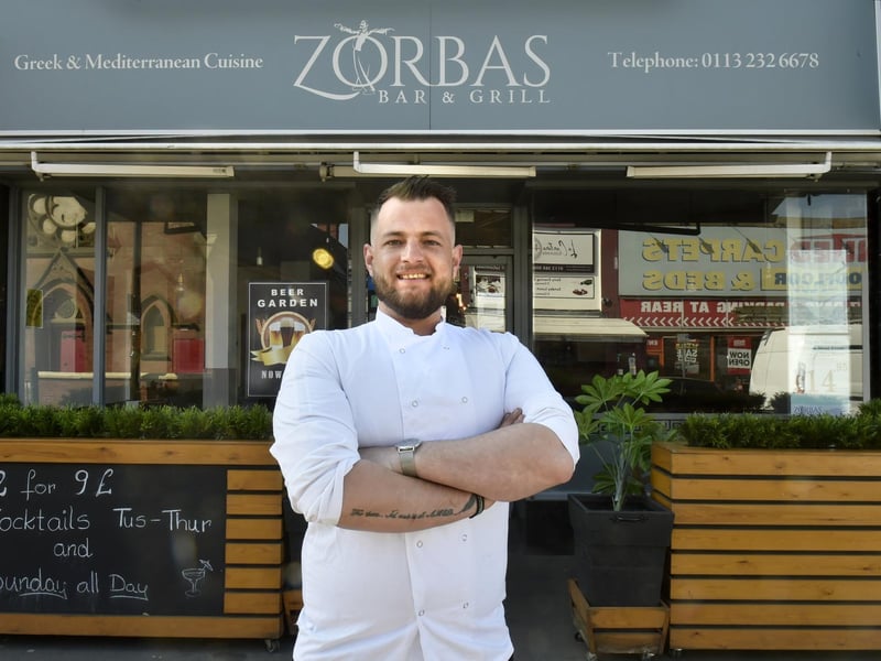 Located in the heart of Cross Gates, Zorbas Bar and Grill is a family-run restaurant bringing a taste of the Mediterranean to diners in east Leeds. The menu includes classic meat dishes with steak, lamb ribs and chicken, traditional Greek moussaka and Mediterranean-inspired pasta, risotto and fish dishes.
Pictured is head chef and owner Besmir