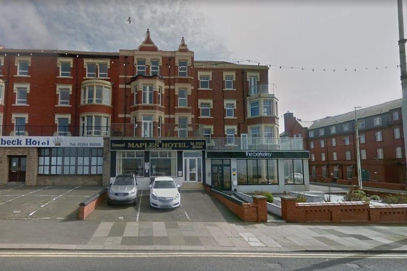 Rated no. 6 (5 stars) based on 319 reviews, this seafront hotel on Queens Promenade has a licensed bar with a sun lounge and great views over the Irish Sea. Prices are around £81 per night for 2 adults - www.mapleshotelblackpool.co.uk