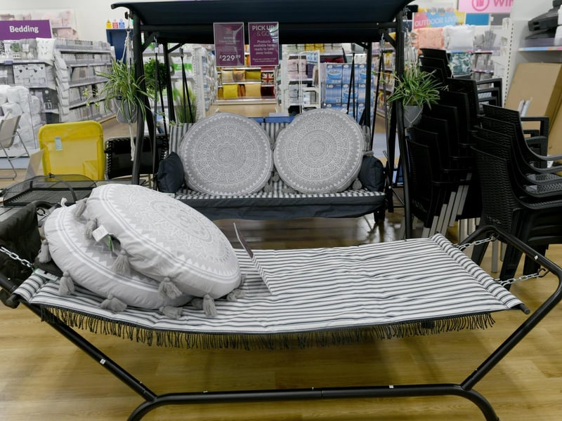 The range of goods on sale also includes home and garden decor.