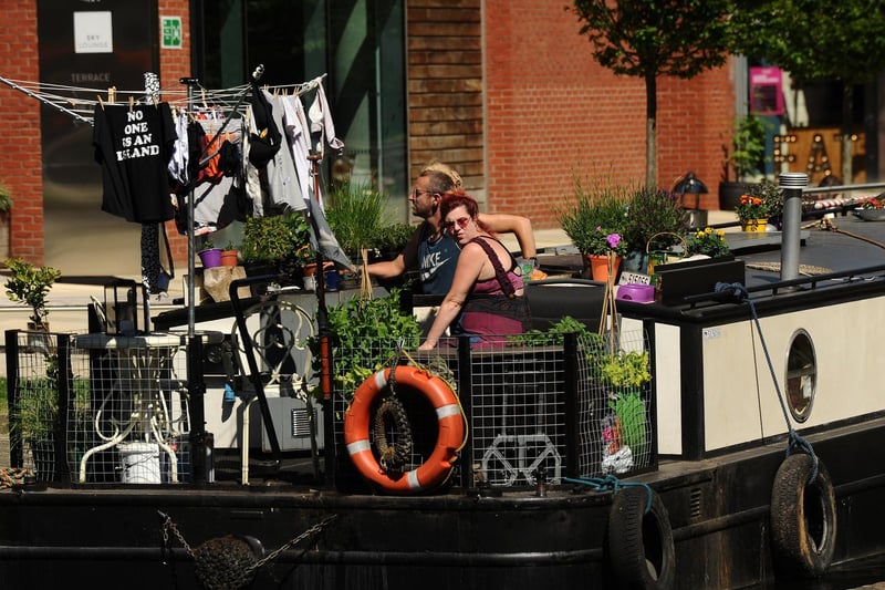 A couple are home from home wherever they end up as they take to the Leeds waterways.
