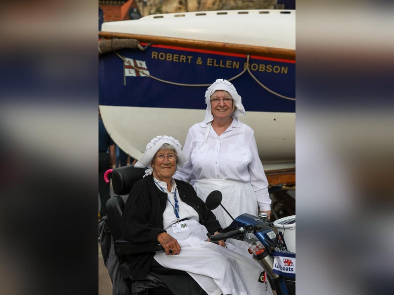 RNLI fundraisers Ada Myers and Rosie Jones.