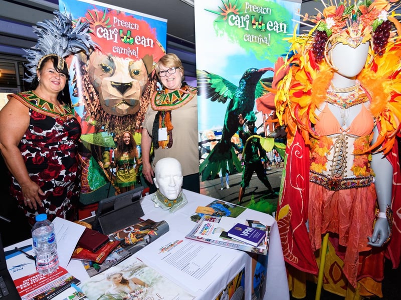 Susan Maria Cresswell and Carol Nevins from the Preston Carribean Carnival at Lancashire Business Expo at Preston's Guild Hall. Photos by Kelvin Stuttard