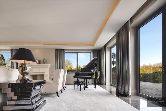 This room is home to a grand piano