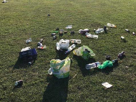 Empty bottles and more found in Abington Park