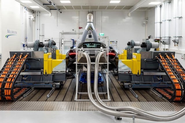 Millbrooks 4WD Powertrain Tests System is at the forefront of hybrid and electric vehicle powertrain testing. As the popularity of electric vehicles grows, facilities such as this are more important than ever.