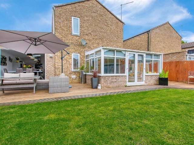 Theres a great garden with a flat lawn to lie back and relax on