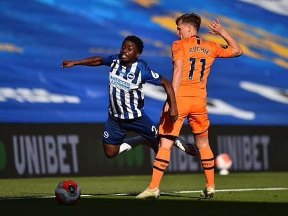 Tariq Lamptey in action for Brighton against Newcastle