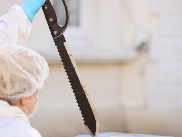A person was arrested following an incident involving a bloody machete in Victoria Road, Worthing, on July 20