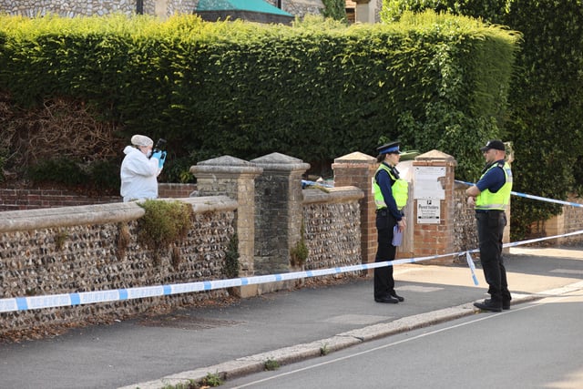 A person was arrested following an incident involving a bloody machete in Victoria Road, Worthing, on July 20