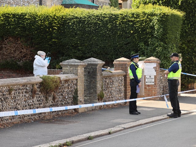 A person was arrested following an incident involving a bloody machete in Victoria Road, Worthing, on July 20