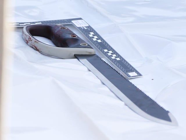 A person was arrested following an incident involving a bloody machete in Victoria Road, Worthing, on July 20