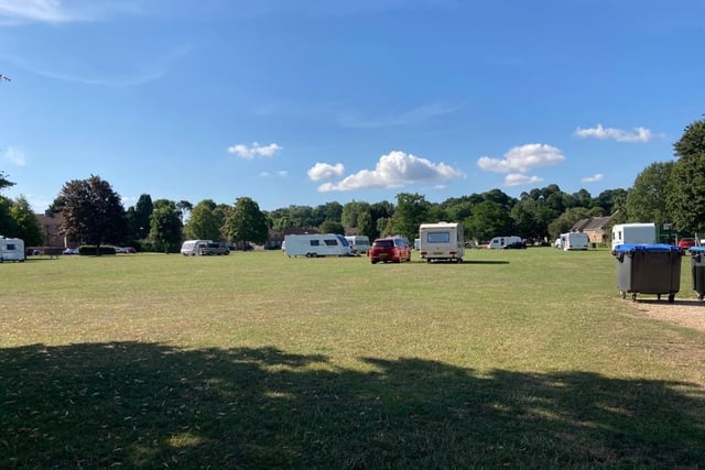 Travellers have pitched their caravans on the Needles playing field