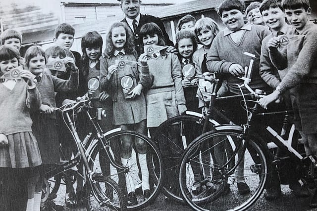 Aylesbury Vale youngsters passed their cycling proficiency tests in 1970, with help from the local police