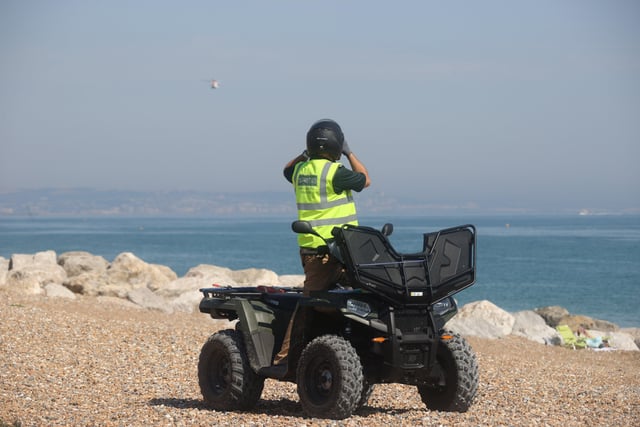 The Coastguard and RNLI are combing the seas off Lancing, in relation to a green dinghy SUS-201008-163439001