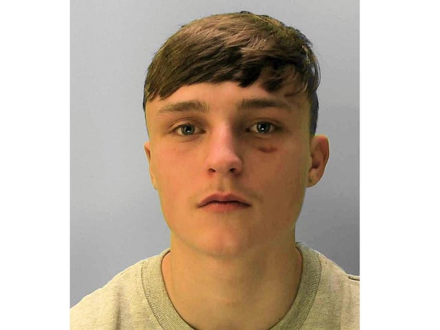 Trent Hutchinson, 17, was jailed for murder on September 18 after stabbing his friend, Colin 'Ollie' Wells, to death in an argument. Colin, 18, had been staying at Trent's house in Elphick Road, Newhaven, when on January 6 the pair got into a fight. Hutchinson stabbed Colin in the head and back and, despite the best efforts of Hutchinson's mum and paramedics, he died outside on the street. He was sentenced to 14 years in prison after what police called 'a sustained and deliberate attack'.