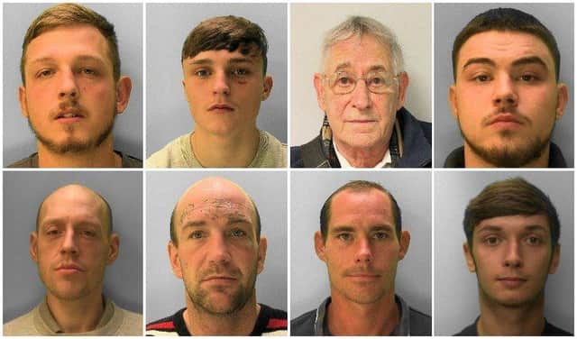 Some of the criminals locked up in Sussex in September