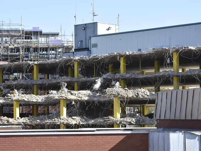 The car park was knocked down earlier this year