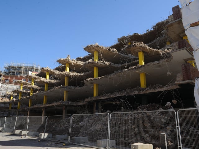 The car park was knocked down earlier this year