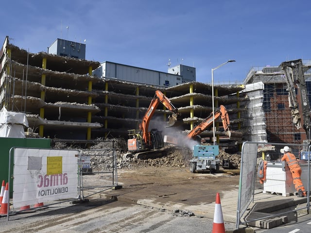 The car park was knocked down earlier this year