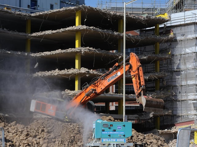 The car park was knocked down earlier this year