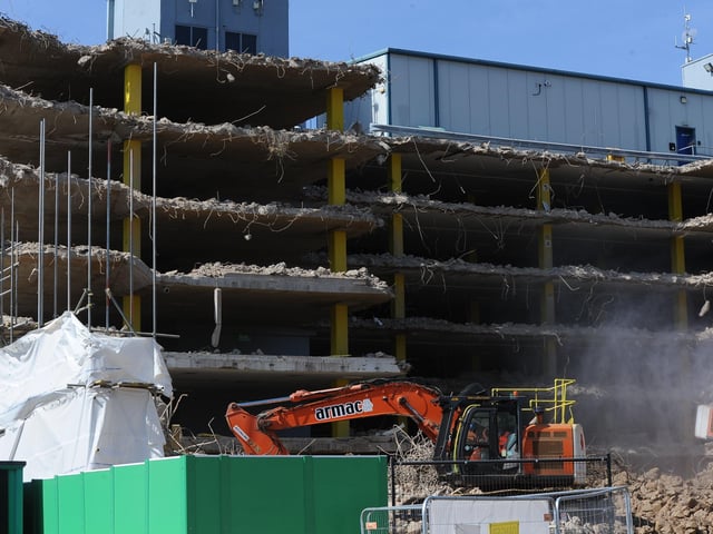 The car park was knocked down earlier this year
